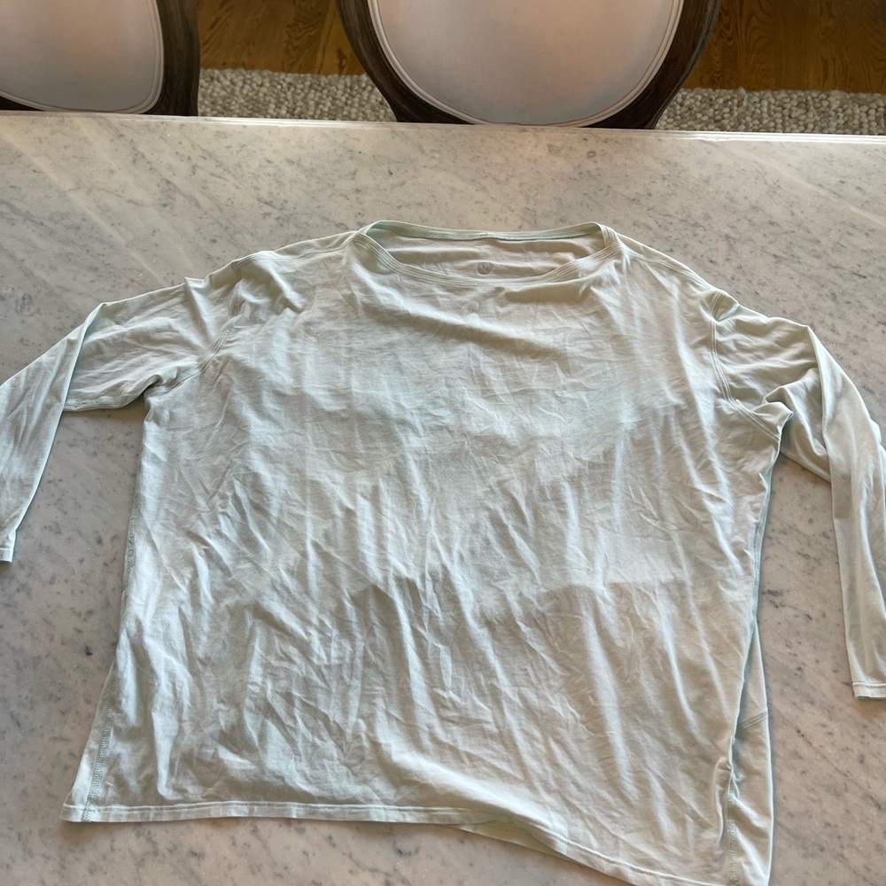 lululemon athletica Light Blue Long Sleeve Tee